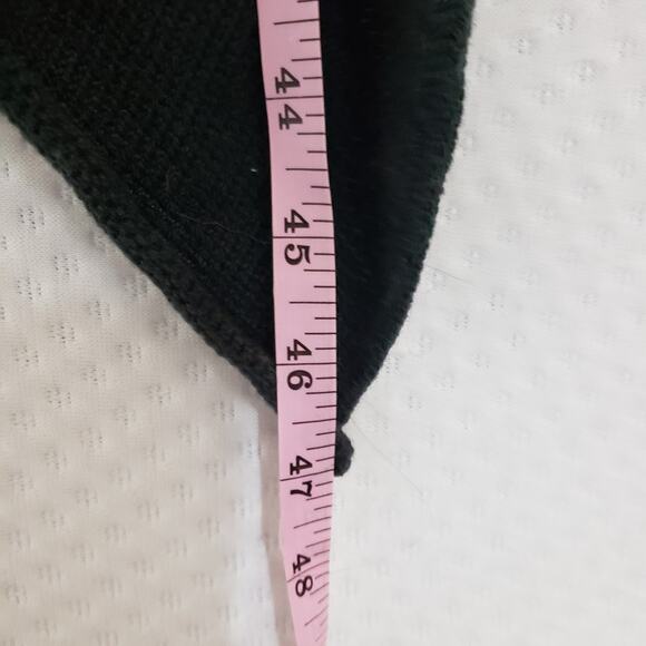 Krista Larson Black & White Hand Dyes Open Cardigan Loose Knit. OS. Asymmetrical - Picture 15 of 16